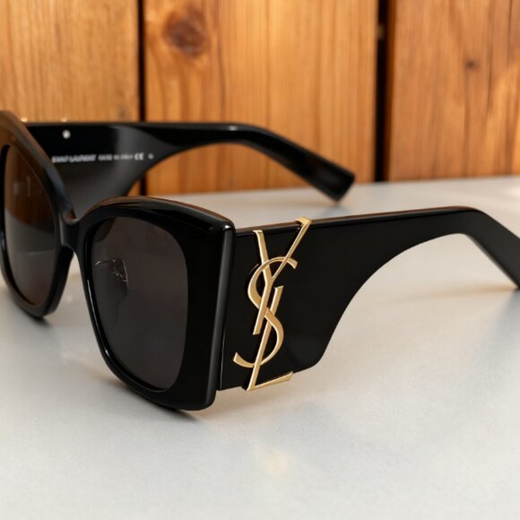 New Saint Laurent SL M119 BLAZE-001 Black Cat Eye Women's Sunglasses Fashion - Picture 1 of 6